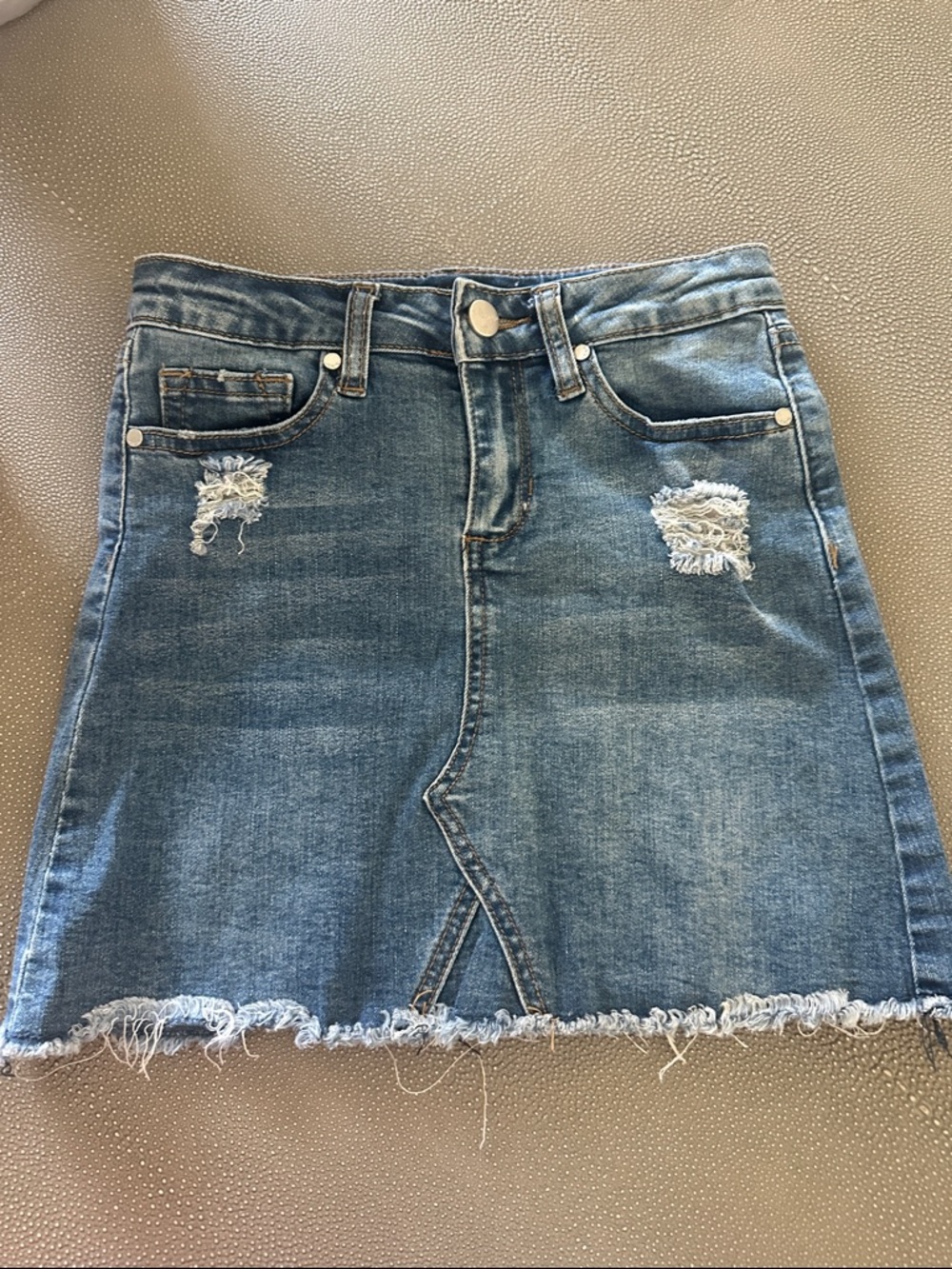 Joe's Jeans Distressed Denim Mini Skirt - Blue
